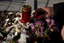Tombe d'un jeune homme qui a été tué au combat pendant le conflit du Haut-Karabakh