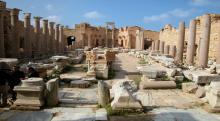 Site archéologique de Leptis Magna, Libye 